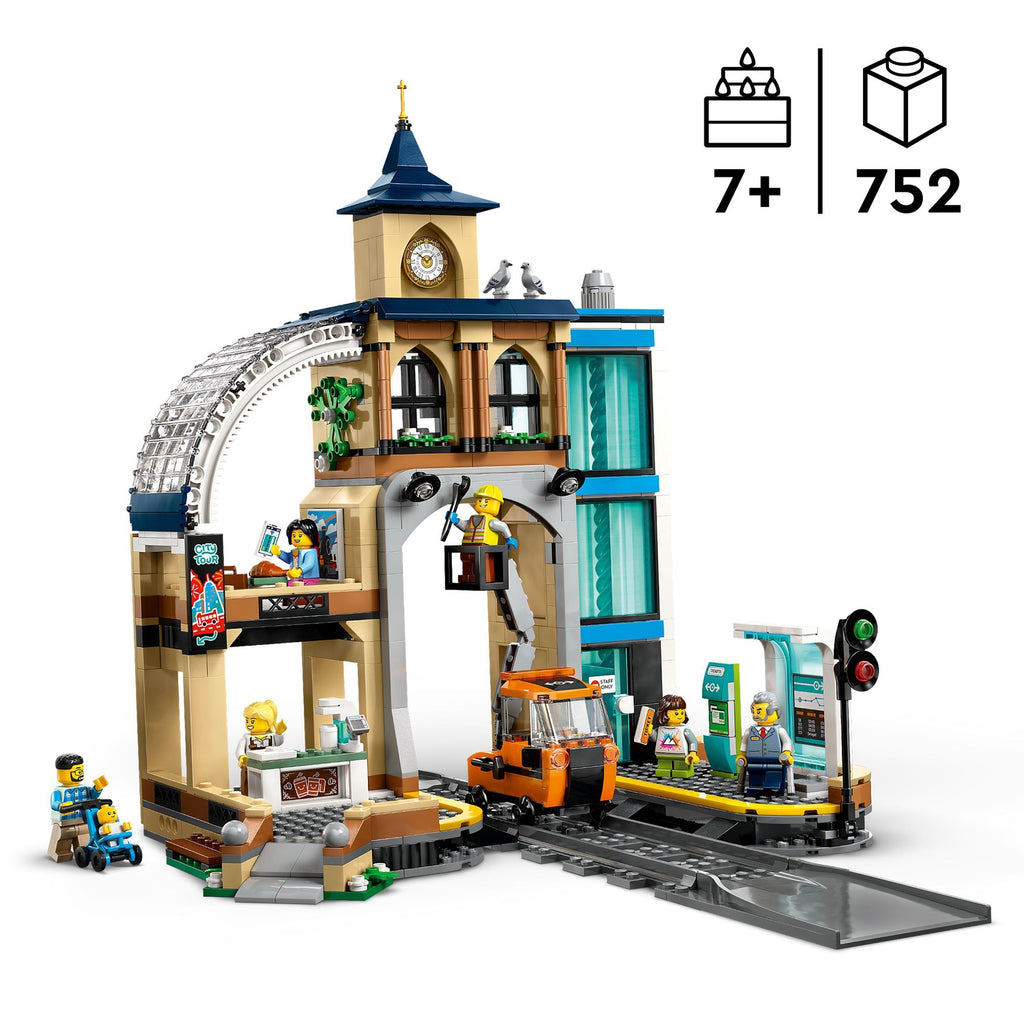 LEGO City La Gare Centrale, Set pour Fans de Jeux de Construction 60469