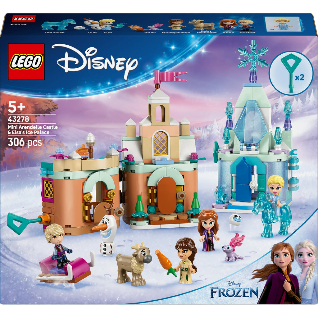 LEGO Disney Princess La Reine des Neiges Château d’Arendelle et Palais de Glace d’Elsa Miniatures 43278
