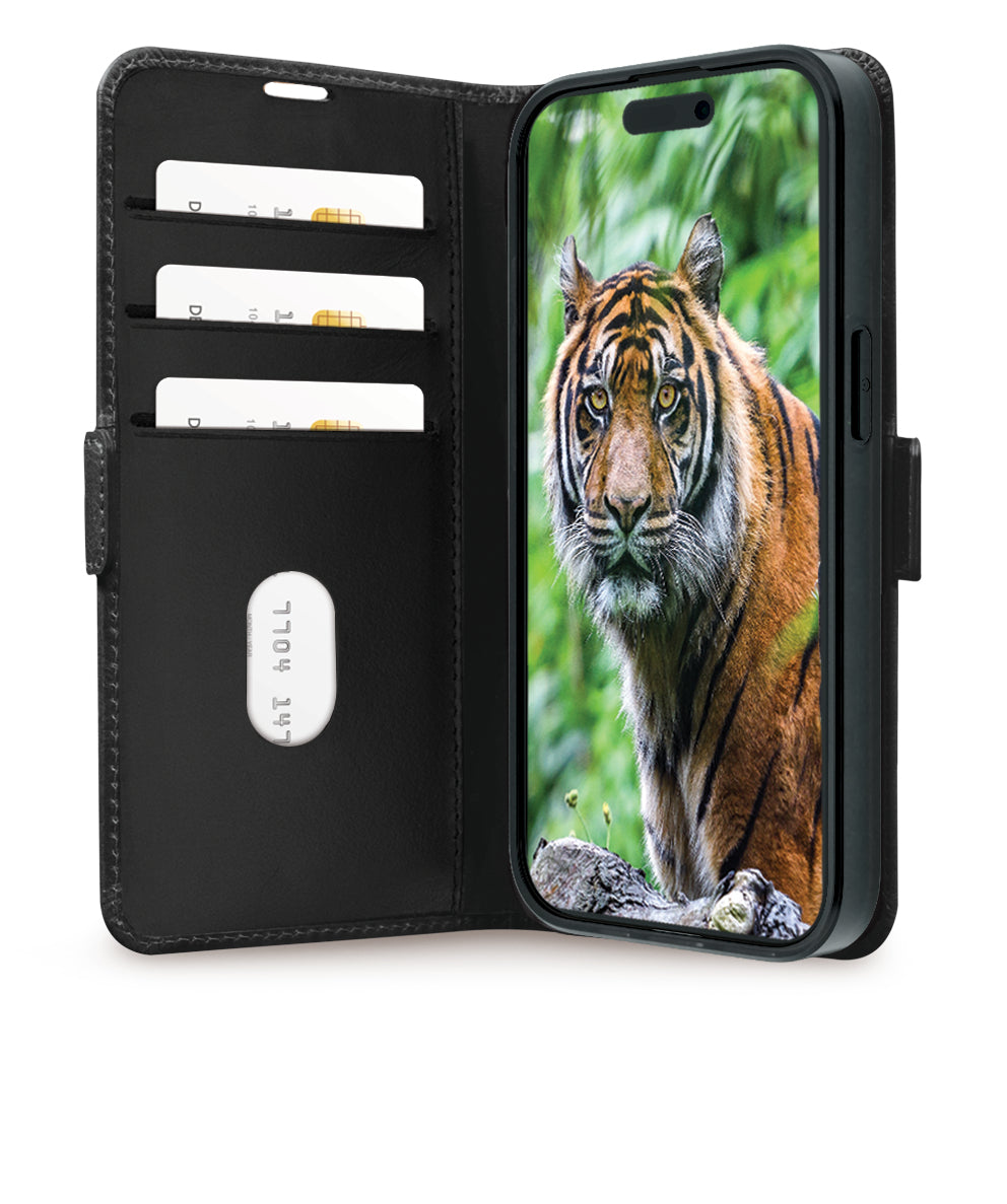dbramante1928 Copenhagen_3 Coque de Protection Folio Noir pour iPhone 15/14/13/16e/17e 6.1"