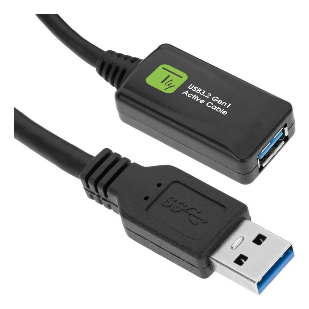 Câble USB 3.2 Gen 1 (3.1 Gen 1) USB-A vers USB-A, 5 m, Noir, ICUR3050G