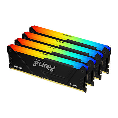 Kingston Technology FURY Beast 128GB 3200MT/s DDR4 CL16 DIMM (Kits de 4) RGB