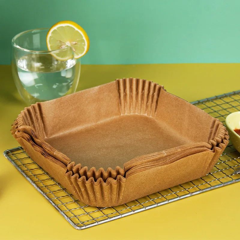 100x WKŁAD AIR FRYER PAPIER WKŁADY PAPIEROWE DO FRYTKOWNICY BEZTŁUSZCZOWEJ