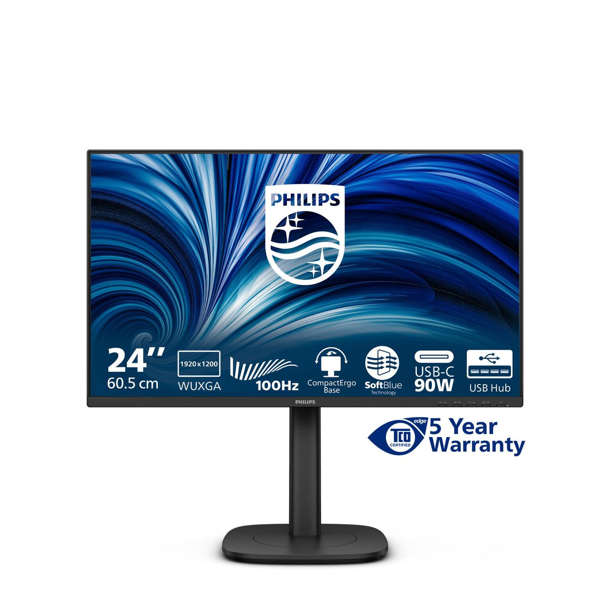Philips 3000 series 24B2U3301D/00 Écran PC 24.1" WUXGA 1920 x 1200 LCD Noir