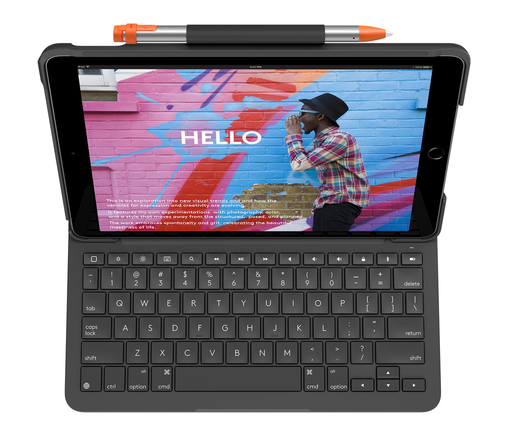 Logitech Slim Folio Clavier et Étui Folio Sans Fil, Disposition Suisse