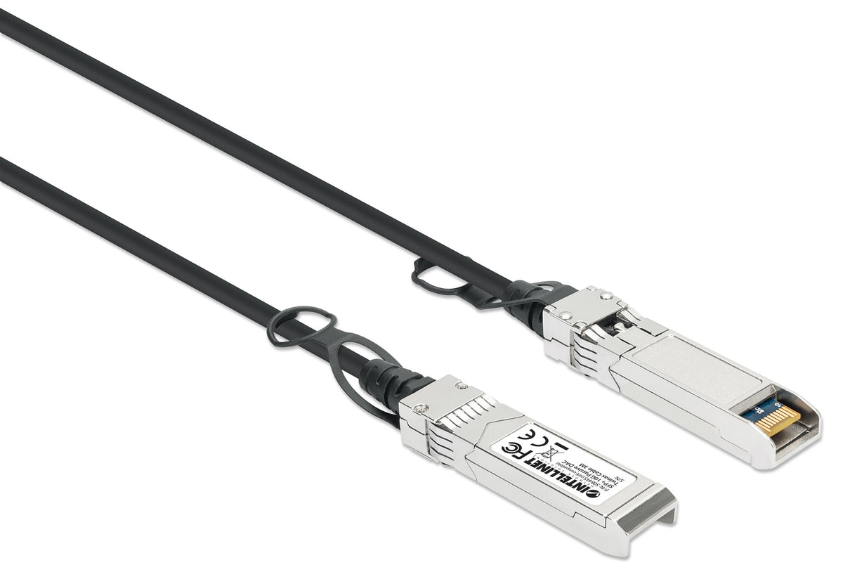 Intellinet 508445 Câble InfiniBand et Fibres Optiques SFP+ 3m, Noir et Argent