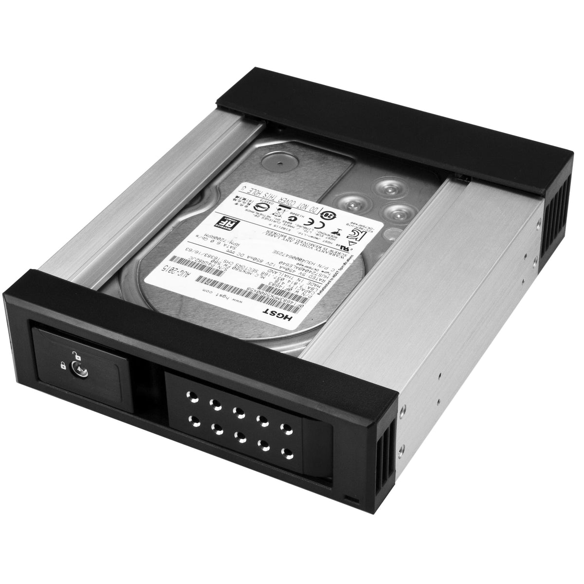 StarTech.com Rack Disque Dur 5,25" vers 3,5" SATA/SAS avec Échange à Chaud, Aluminium