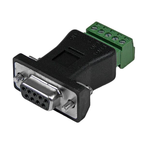 StarTech.com Adaptateur Série RS422 RS485 DB9 vers Bornier, Noir