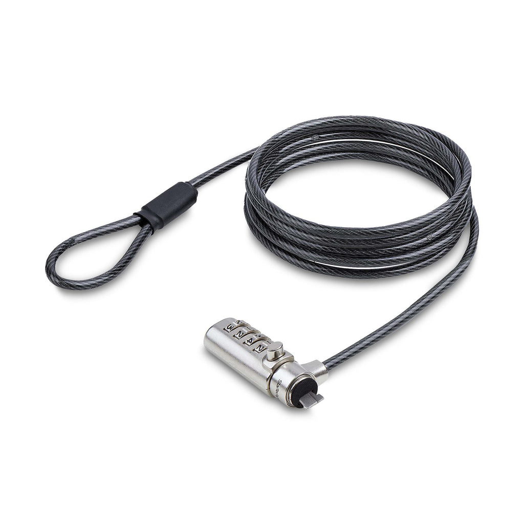 StarTech.com Antivol pour Ordinateur Portable K-Slot, Câble en Acier 1,5m, Serrure à Combinaison