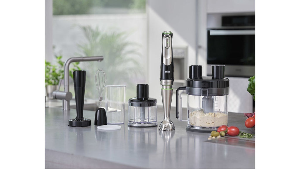 Braun MultiQuick 9 MQ 9187XLI Mixeur Plongeant 1200W, Noir et Acier Inoxydable, Bol 0,6 L