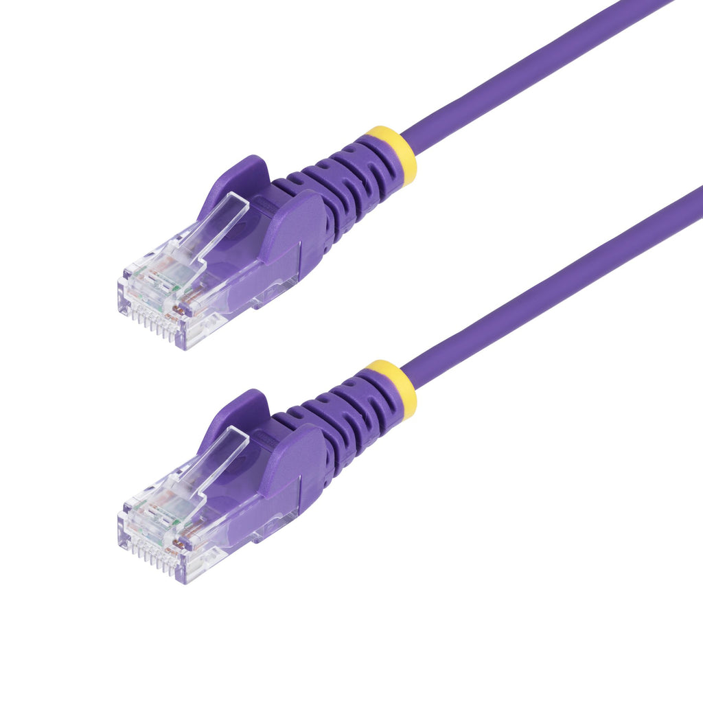 StarTech.com Câble Ethernet CAT6 Violet Fin de 3m, Sans Accroc, 100W PoE, UTP, LSZH, Fil de Cuivre Pur 28AWG, Cordon Patch Réseau RJ45 avec Serre-Câble, Contrôlé Fluke