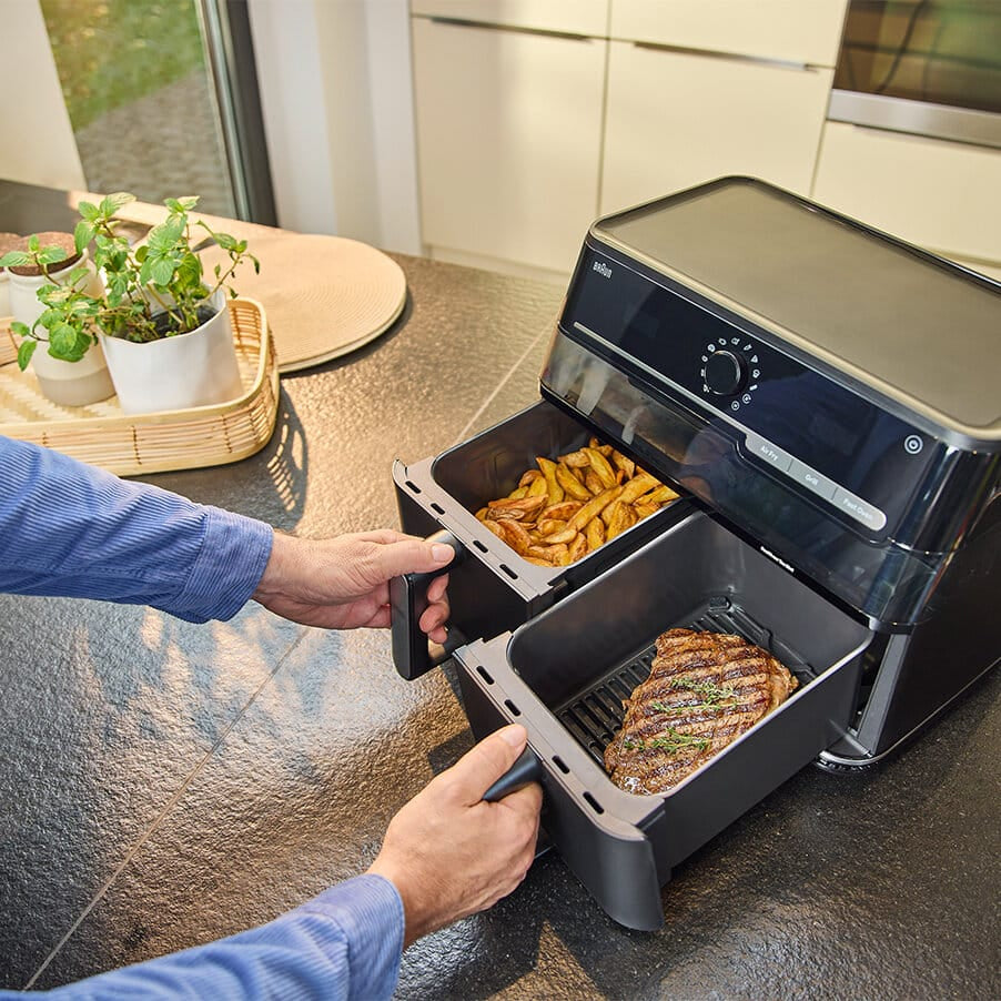 Braun TwinCook 5 Double 10 L Autonome 2800 W Friteuse d’air chaud Noir