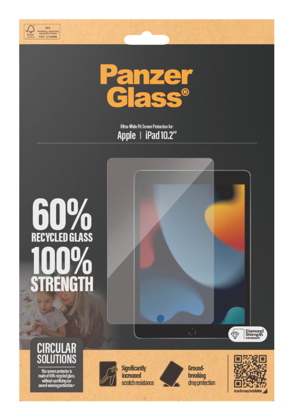 PanzerGlass ® Screen Protector iPad 10.2'' (2019-2021) | Ultra-Wide Fit Protection d'écran transparent Apple 1 pièce(s)