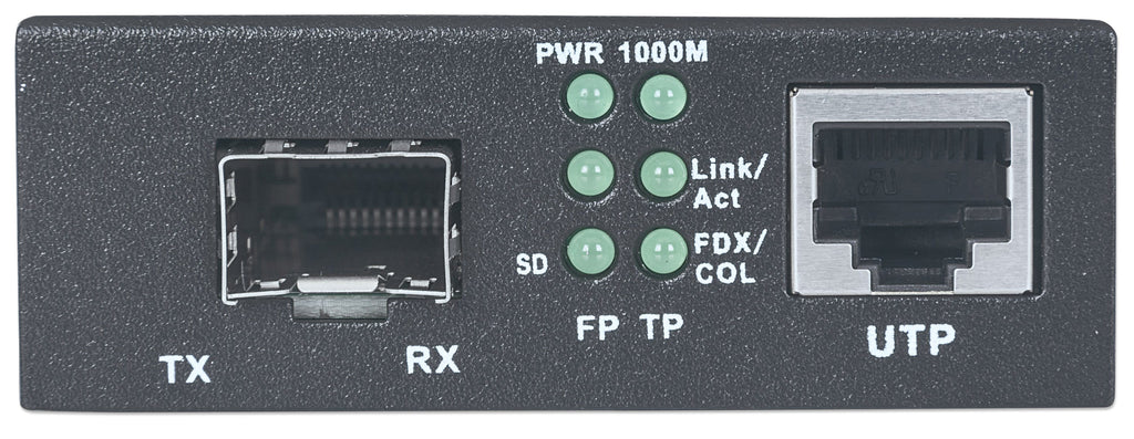 Intellinet 510493 Convertisseur de Support Réseau 1000 Mbit/s, Noir