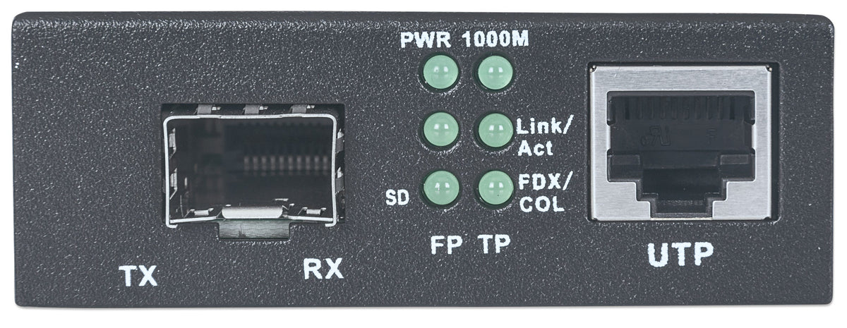 Intellinet 510493 Convertisseur de Support Réseau 1000 Mbit/s, Noir