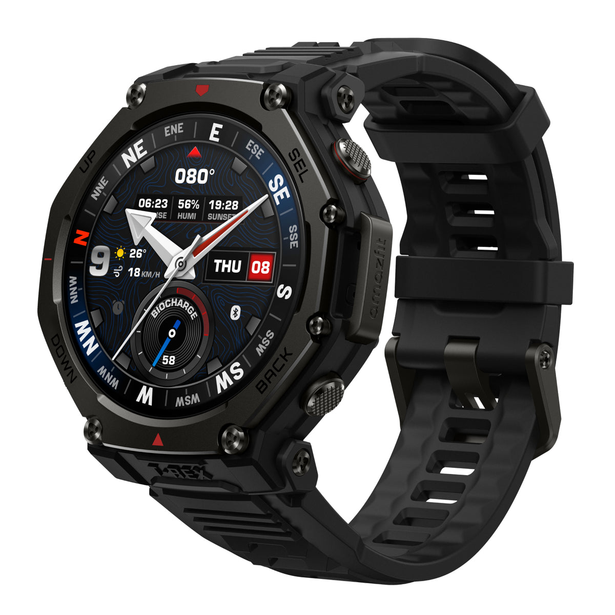 Amazfit T-Rex 3 Pro Montre Connectée AMOLED 1.32" 44mm GPS Wifi Noir