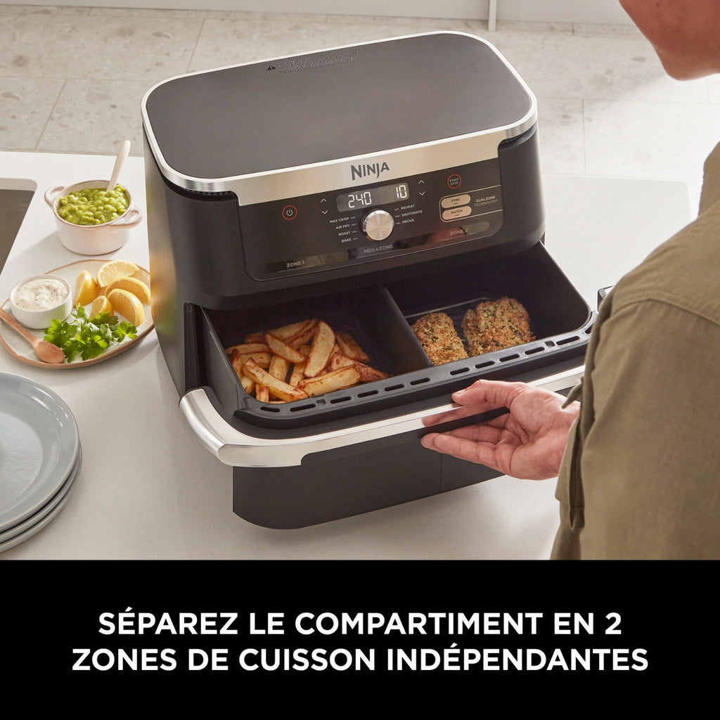 Ninja Friteuse sans huile Airfryer 10,4 L Foodi Flex AF500EU