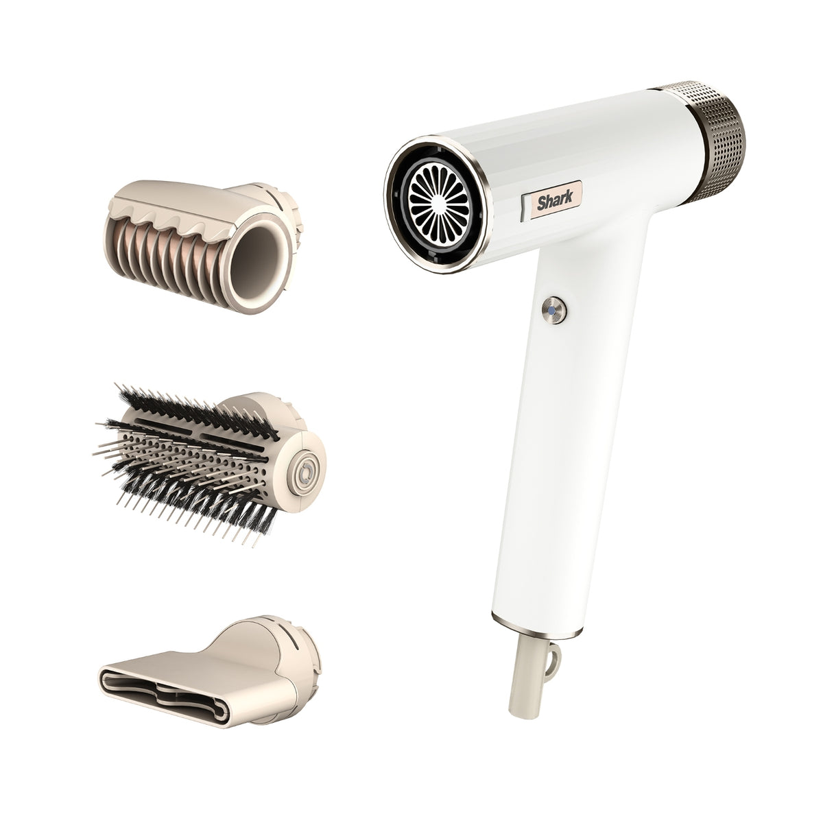 Shark Sèche-cheveux HD33EU - 3 accessoires - blanc soie - 1700W