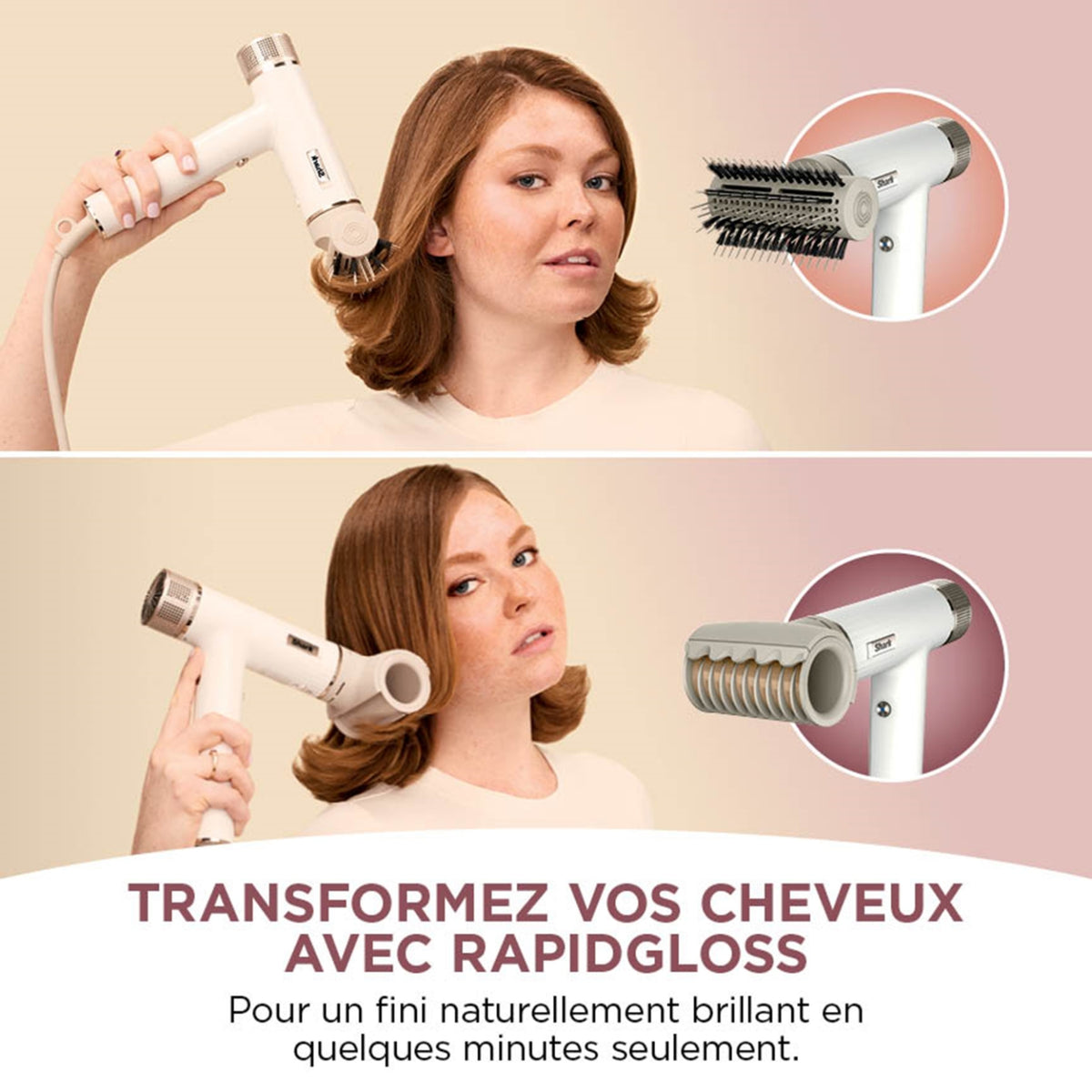 Shark Sèche-cheveux HD33EU - 3 accessoires - blanc soie - 1700W