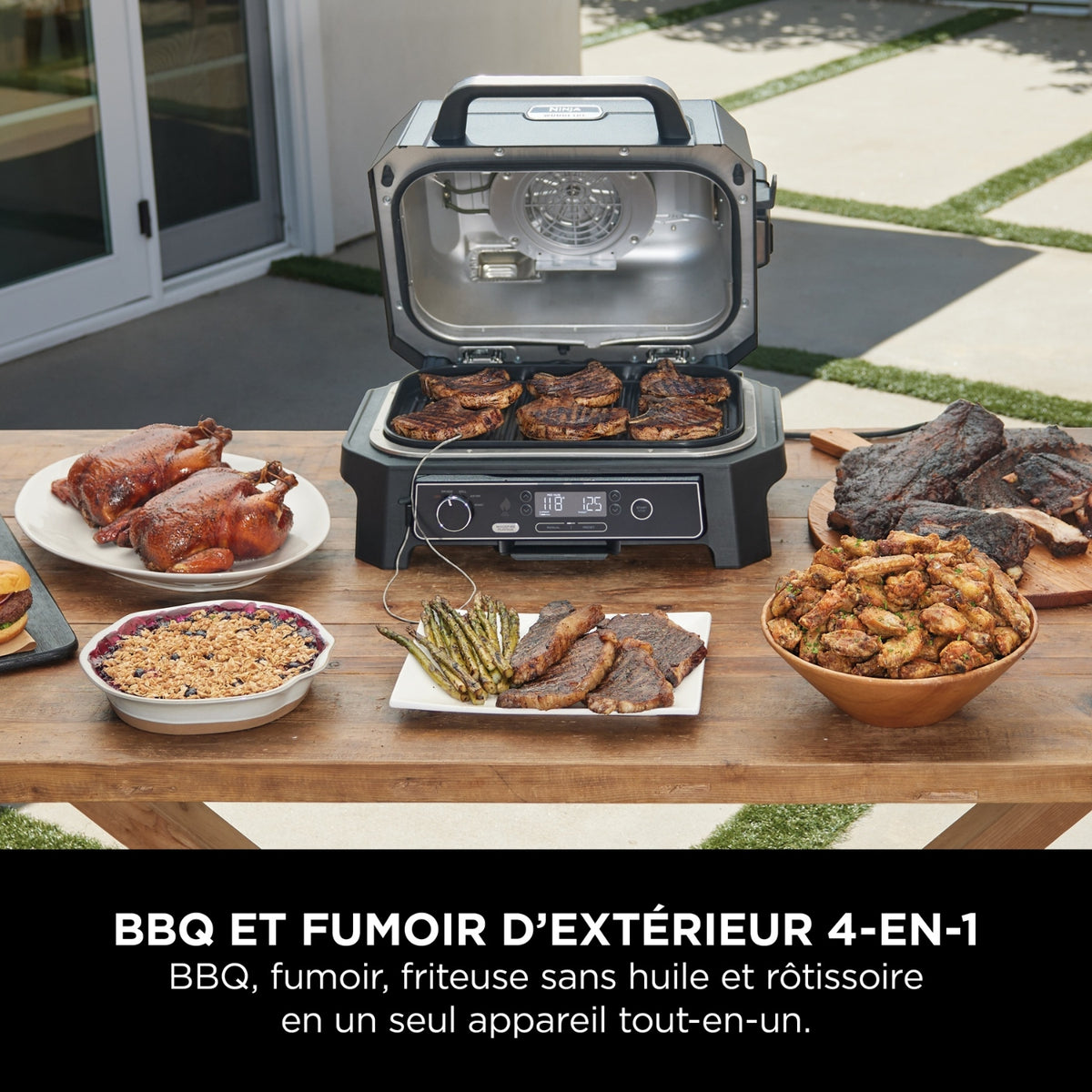 Ninja Barbecue électrique fumoir de table Woodfire Pro XL OG850EU