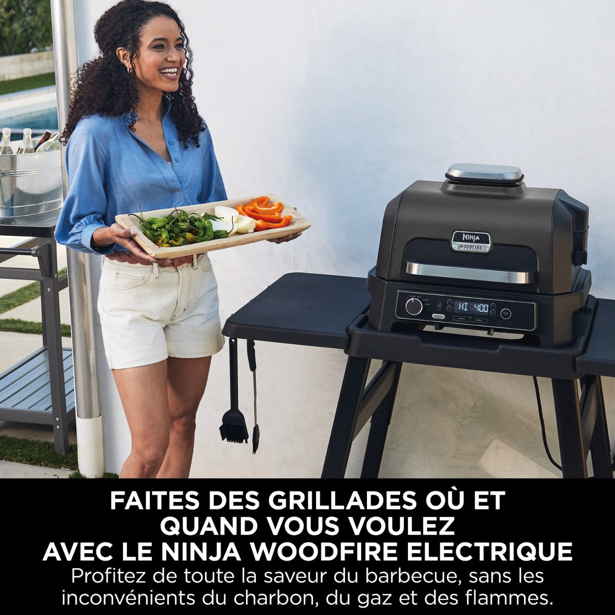 Ninja Barbecue électrique fumoir de table Woodfire Pro XL OG850EU