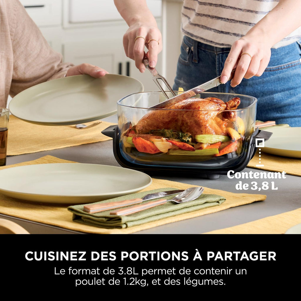 Ninja Friteuse sans huile Airfryer en verre FN101EUSG Crispi