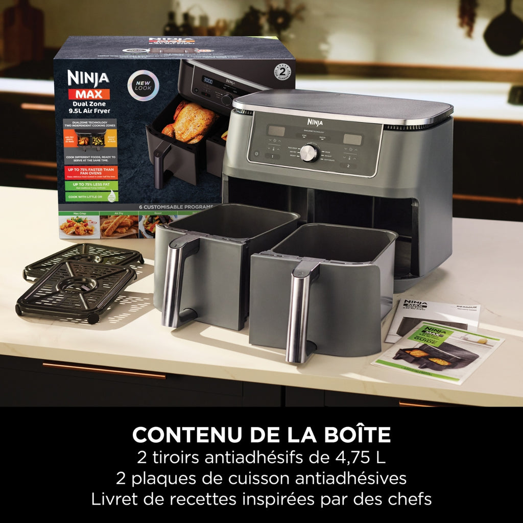 Ninja Friteuse sans huile Airfryer Foodi Max DualZone 9,5L DZ400EU