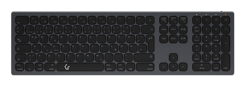 KeySonic KSK-8023BTRF (DE) clavier Universel Bluetooth QWERTZ Allemand Anthracite, Noir