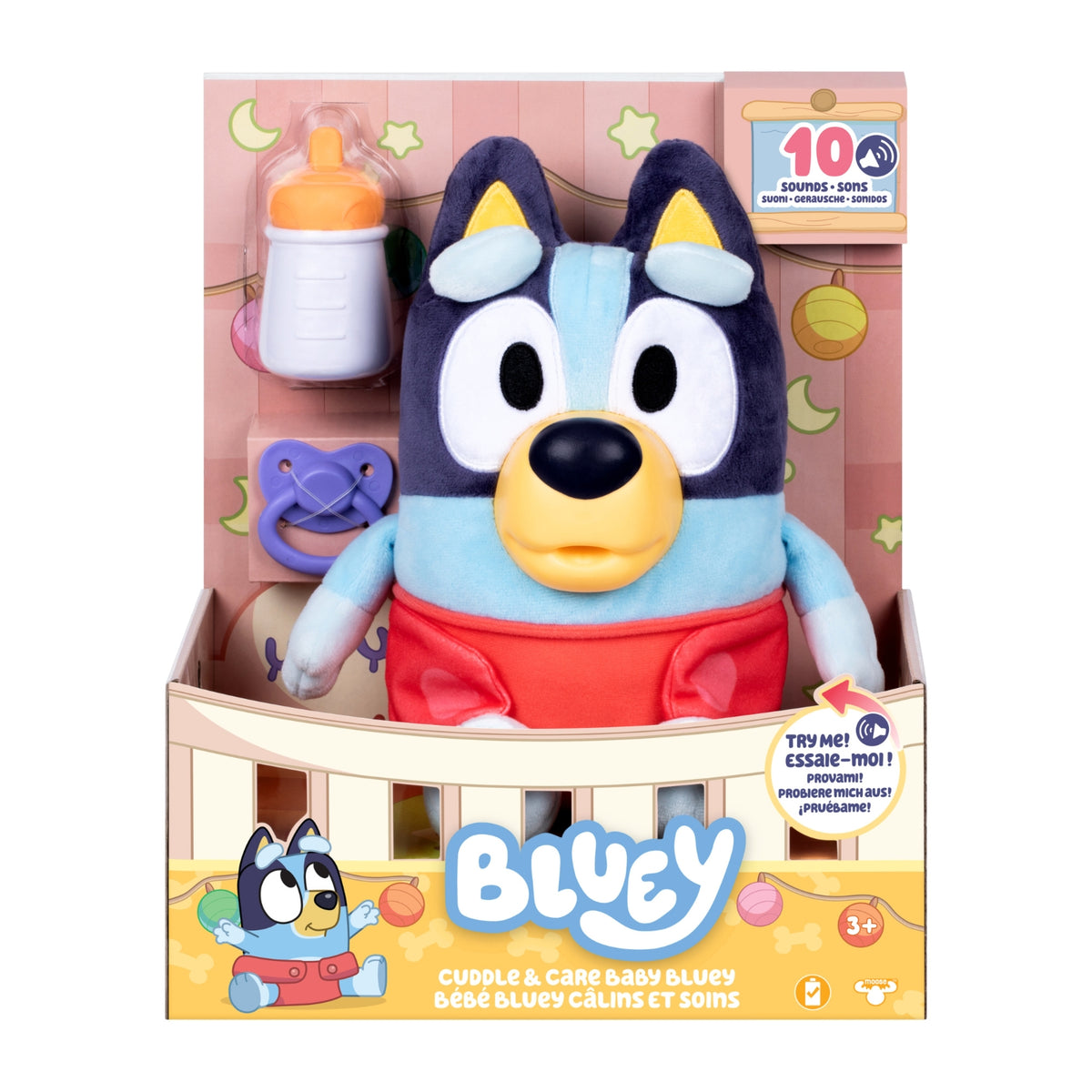Moose Toys Peluche Interactive Cuddle & Care Baby 10 Sons