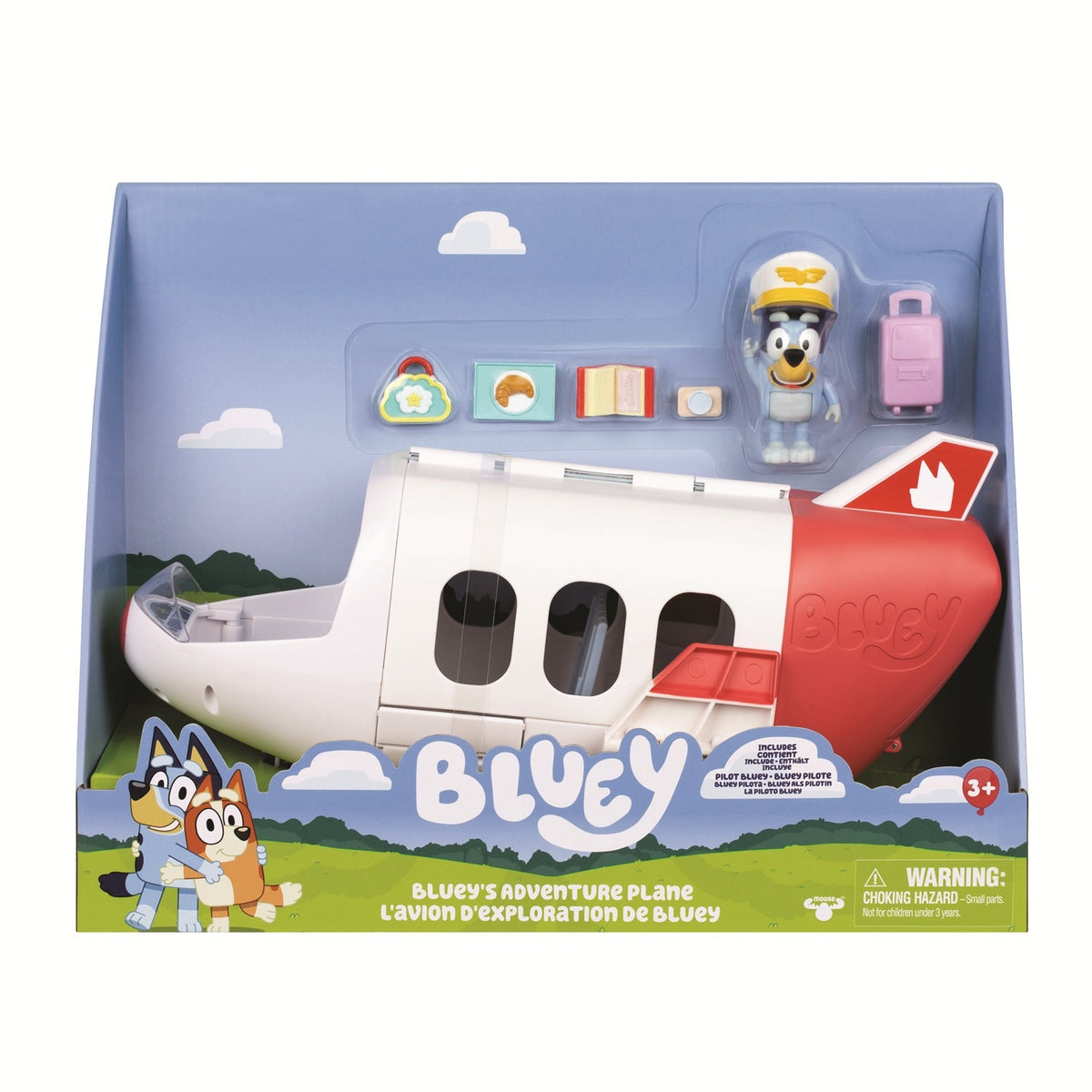 Bluey Avion d'Exploration avec Figurine Pilote
