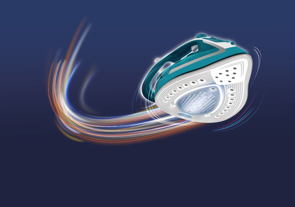 Tefal EasyGliss Plus FV5737 Fer à Repasser à Sec ou à Vapeur, Semelle Durilium, 2500 W, Turquoise et Blanc