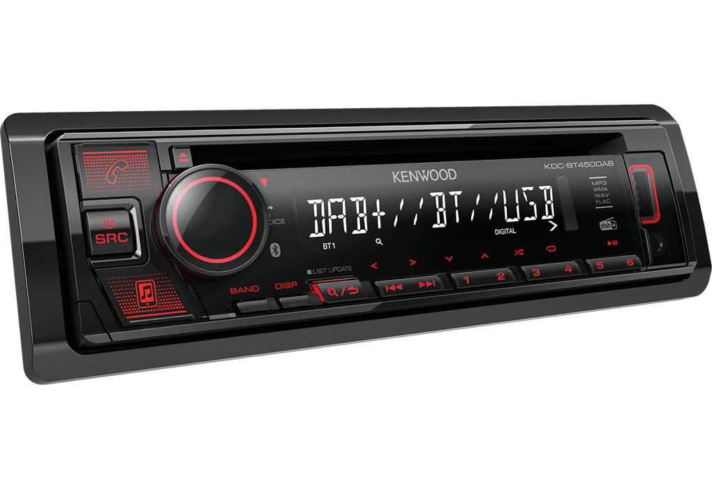 Kenwood KDC-BT450DAB récepteur multimédia de voiture Noir 50 W Bluetooth