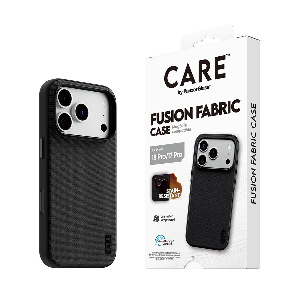 CARE™ by PanzerGlass® Fusion Fabric Case Black w.