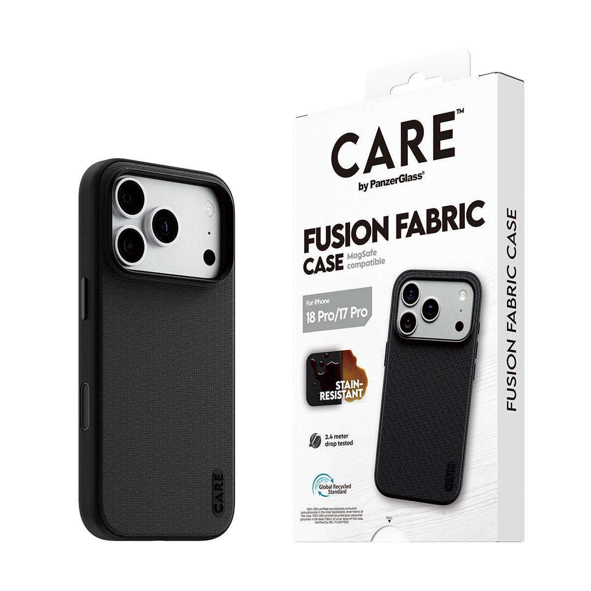 CARE™ by PanzerGlass® Fusion Fabric Case Black w.