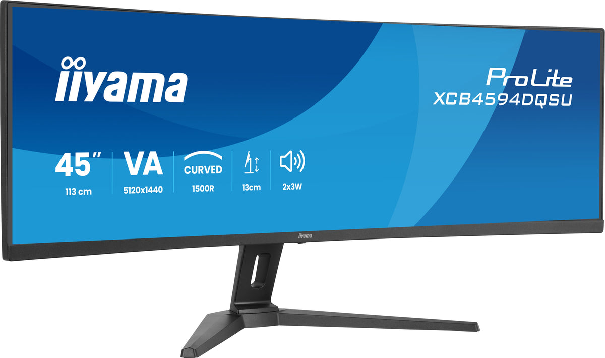 iiyama ProLite XCB4594DQSU-B1 écran plat de PC 113 cm (44.5") 5120 x 1440 pixels Dual QHD LED Noir