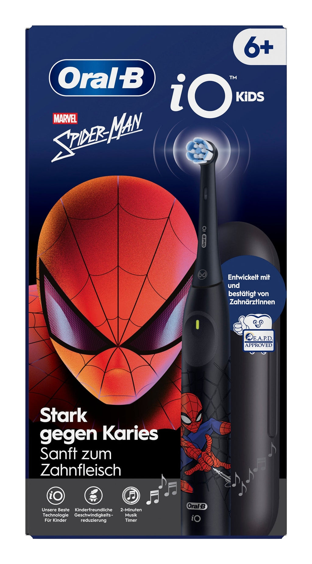 Oral-B iO Kids Spiderman Enfant Brosse à dents rotative Noir