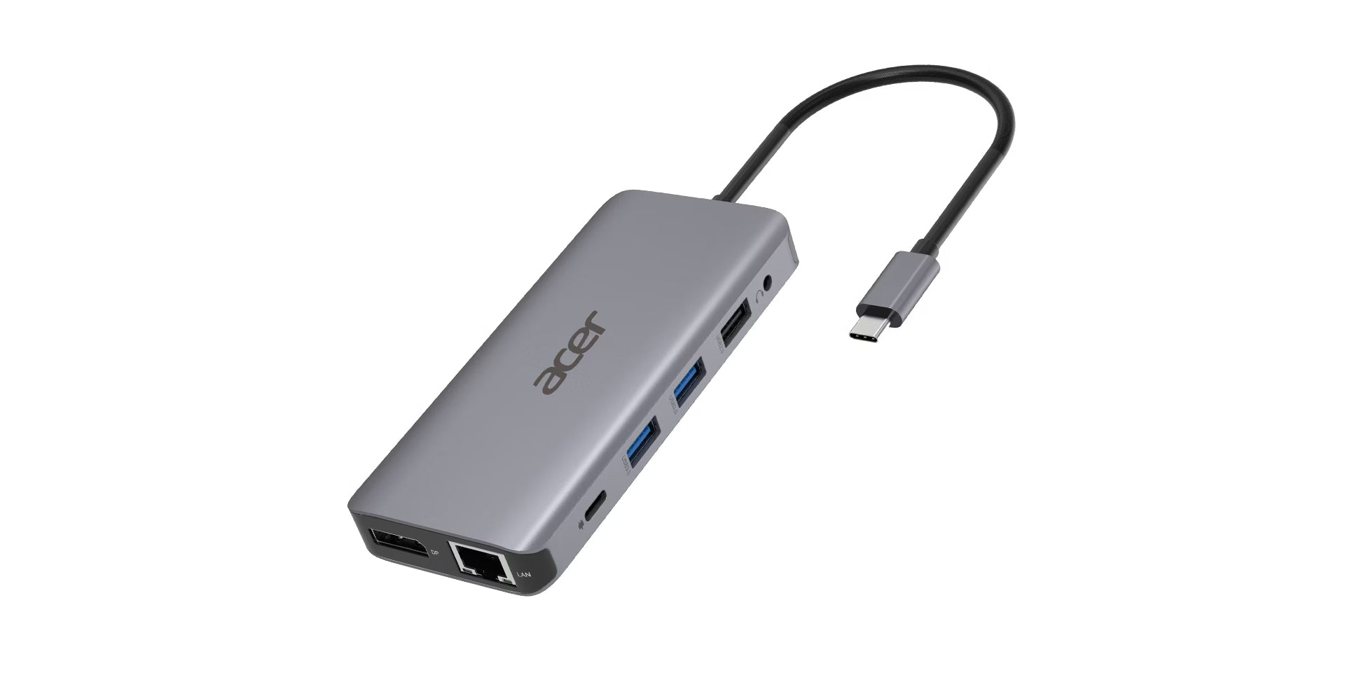 Acer 12-in-1 Type-C Dongle Avec fil USB 3.2 Gen 1 (3.1 Gen 1) Type-C Argent