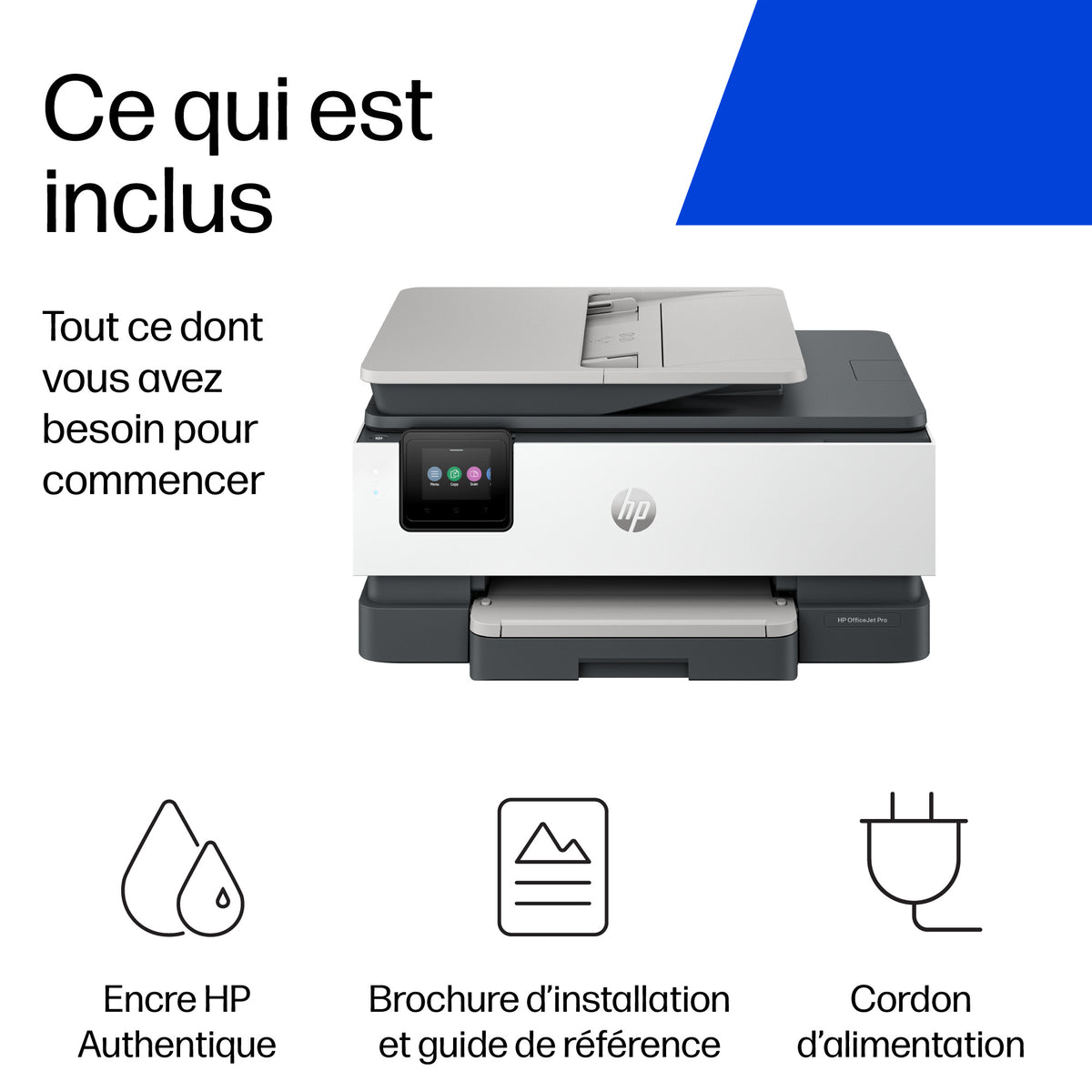 HP OfficeJet Pro 8134e Sans fil All-in-One Couleur Imprimante, Instant Ink; Impression recto-verso