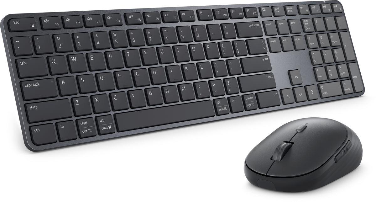 DELL Pro 7 Slim KM726 clavier Souris incluse maison/bureau RF sans fil + Bluetooth QWERTZ Allemand Noir