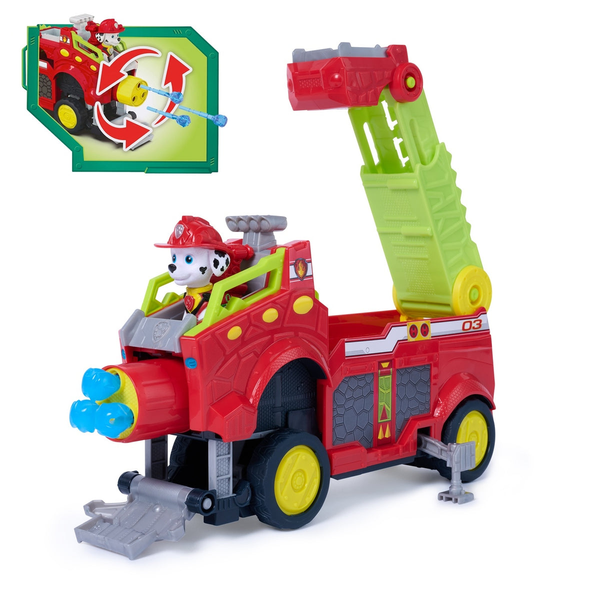 Paw Patrol Camion de Pompier à Fonctions Marcus Pat Patrouille