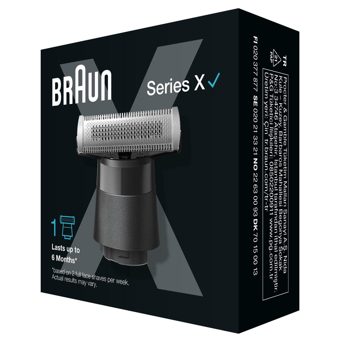 Tête de rasage pour Braun XT20, Noir