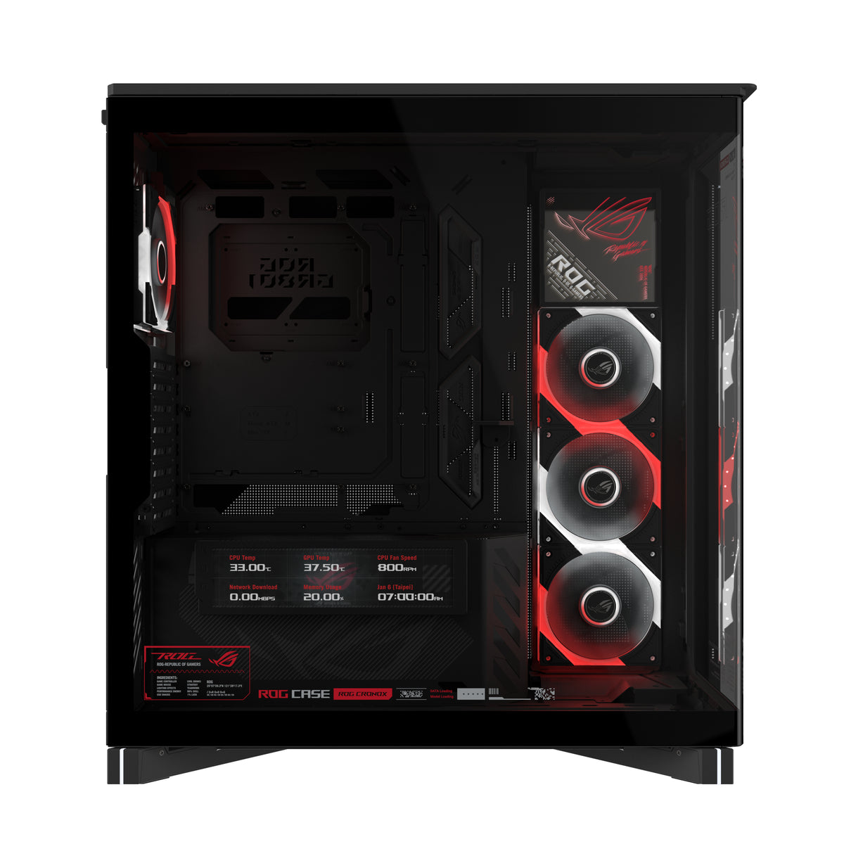 ASUS ROG Cronox ARGB Tower Udvidet ATX Sort - vue 8