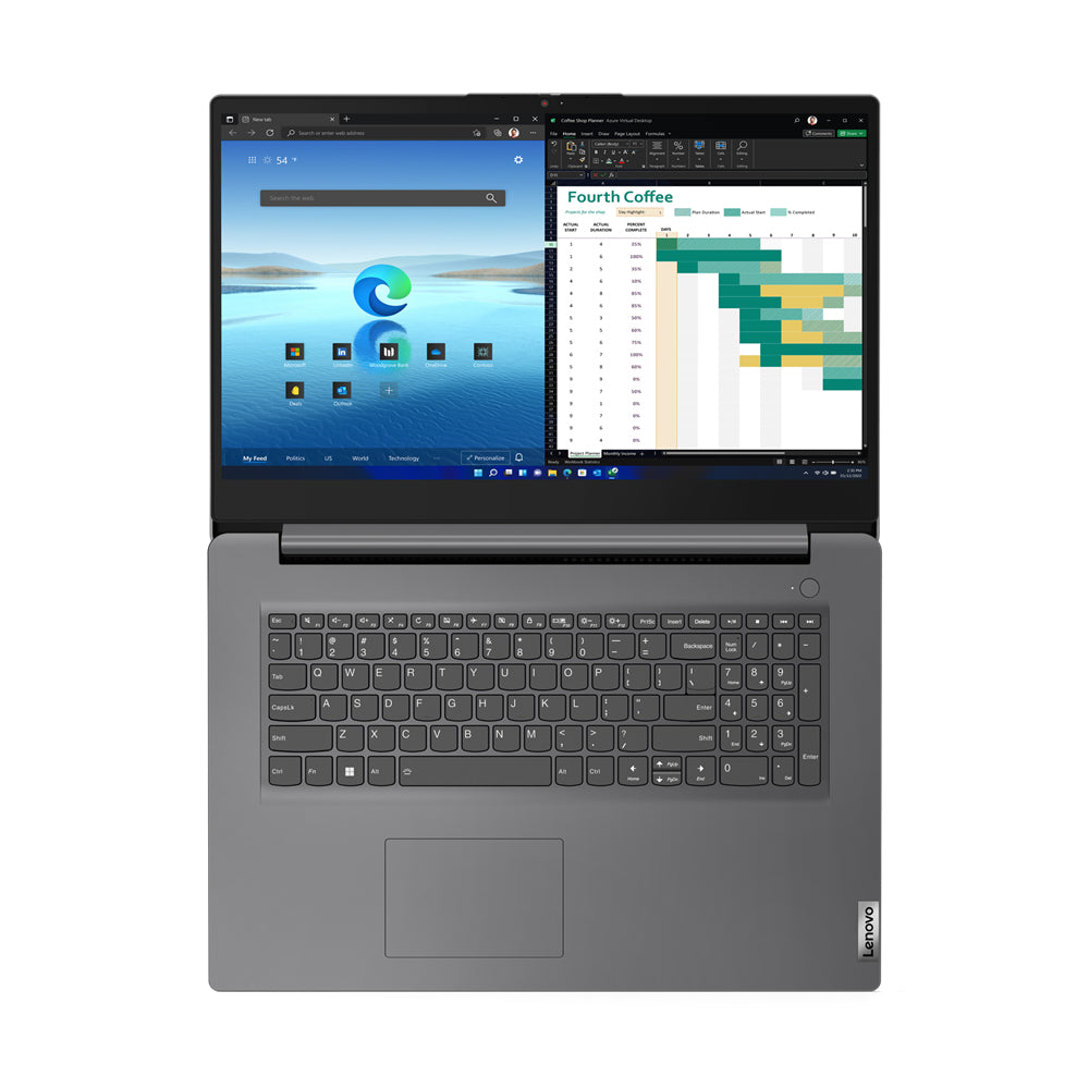 Lenovo V17 G4 IRU Intel® Core™ i7 i7-13620H Ordinateur portable 43,9 cm (17.3") Full HD 16 Go DDR4-SDRAM 512 Go SSD Wi-Fi 6 (802.11ax) Windows 11 Pro Anglais Gris
