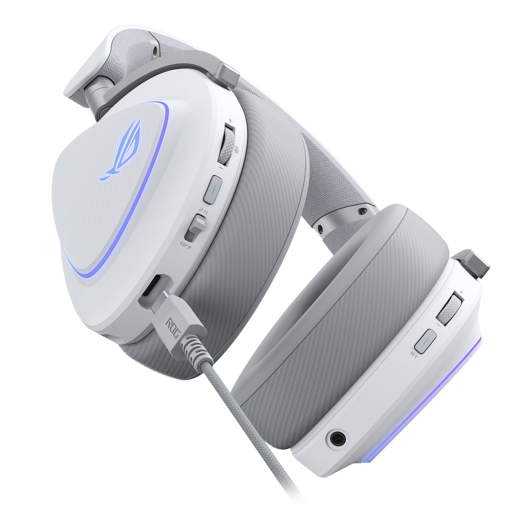 ASUS ROG Delta II Casque Gaming Filaire et Sans Fil Bluetooth USB Type-C, Blanc