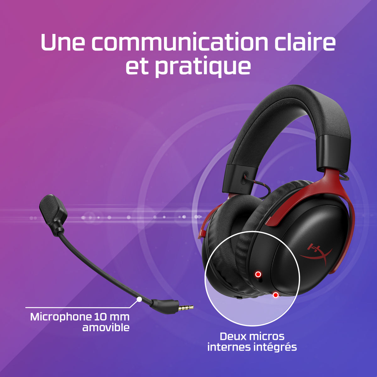 HyperX Cloud III S Sans fil, Casque Gamer, Noir