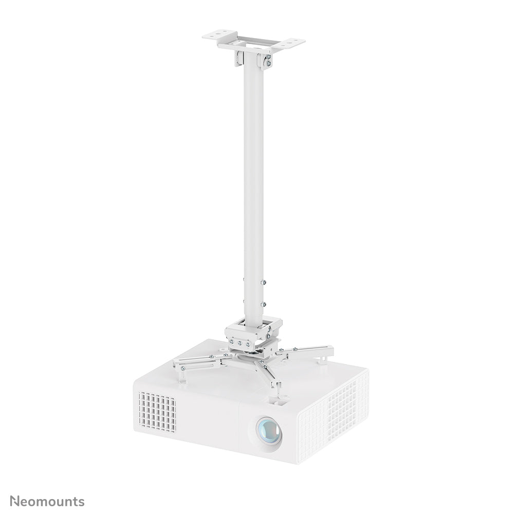 Neomounts Neomounts CL25-550WH1 Support de plafond pour vidéoprojecteur - h74.5-114.5 cm - installation facile - orientable
