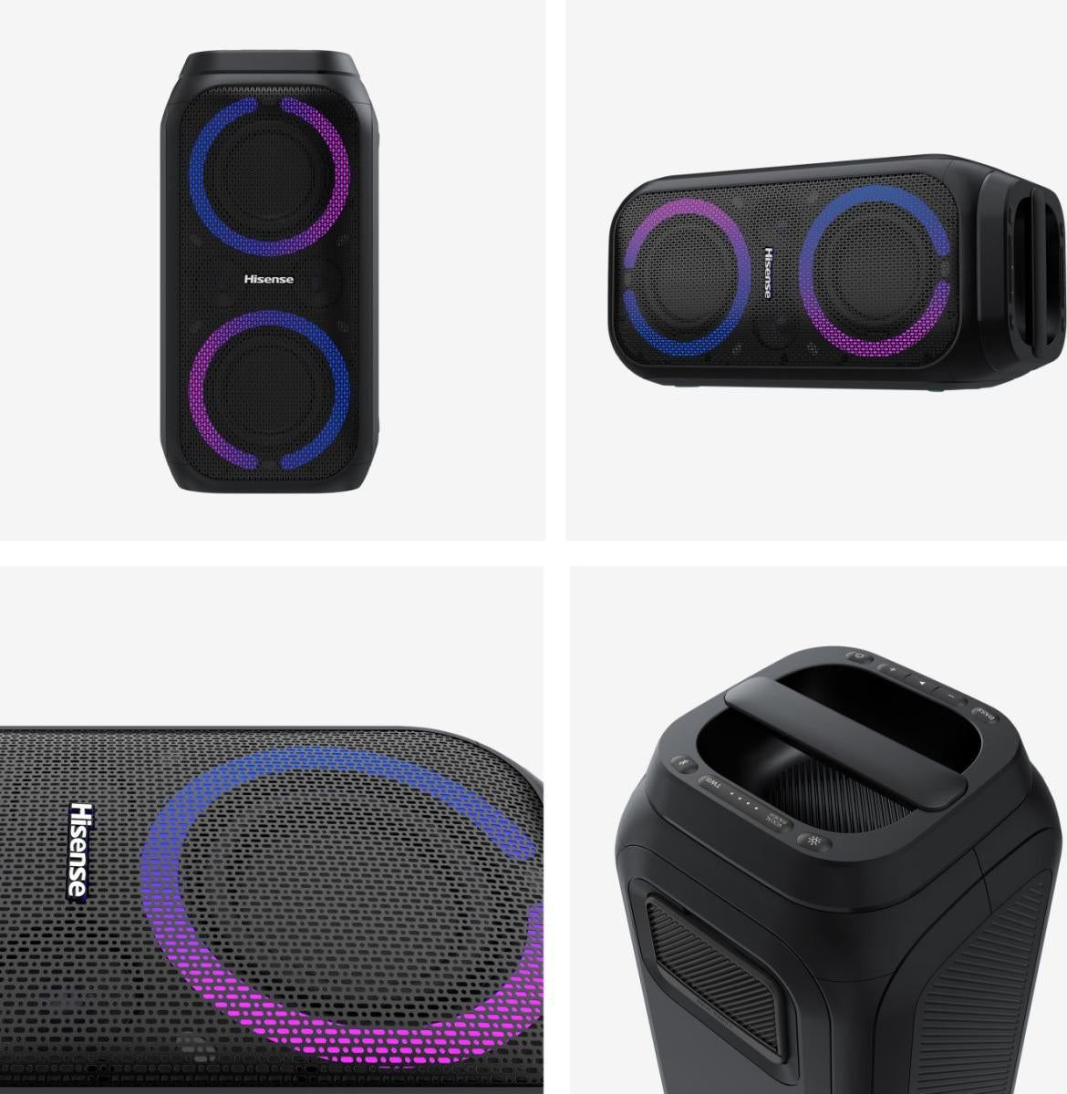 Hisense Party Rocket 160 Enceinte de Soirée, 160 W, Noir