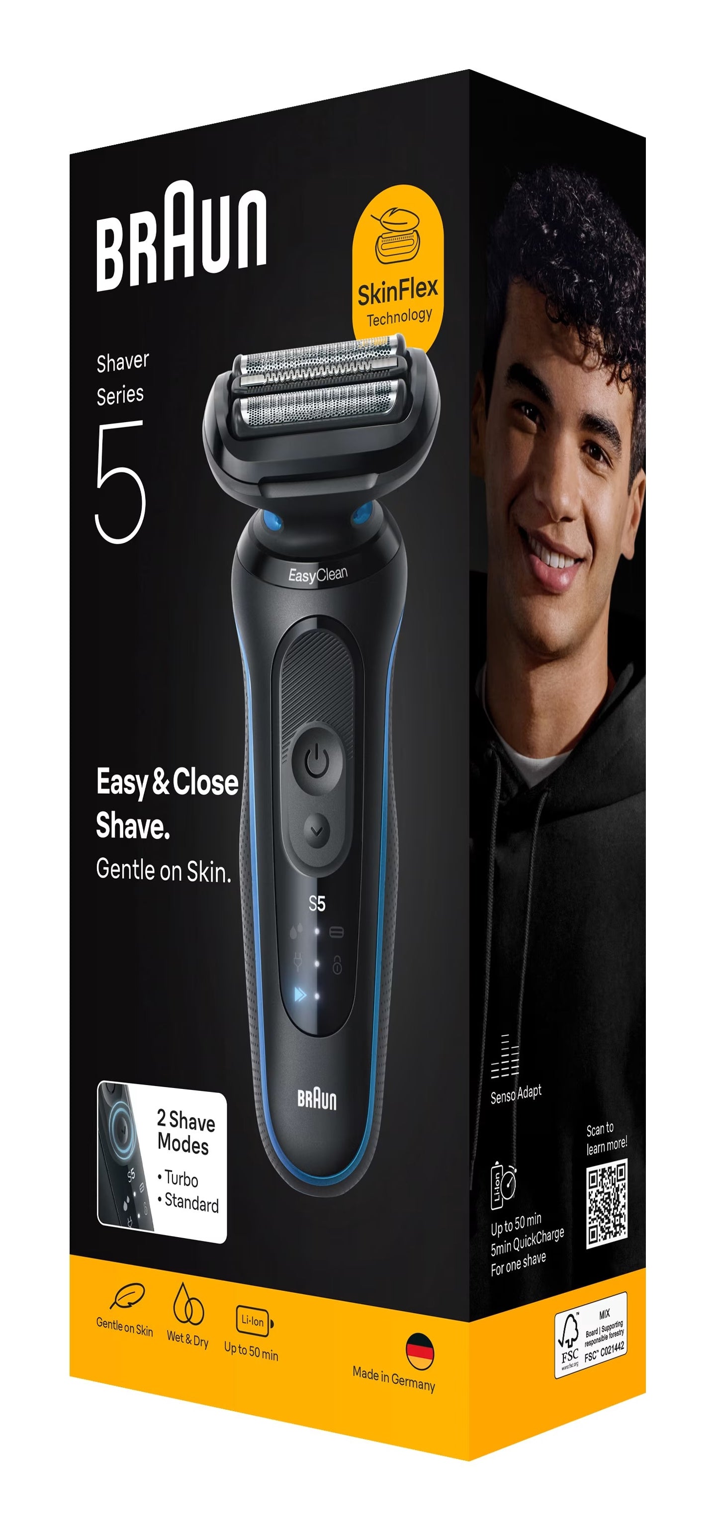 Braun Series 5 52-B1000s Rasoir à grille Noir