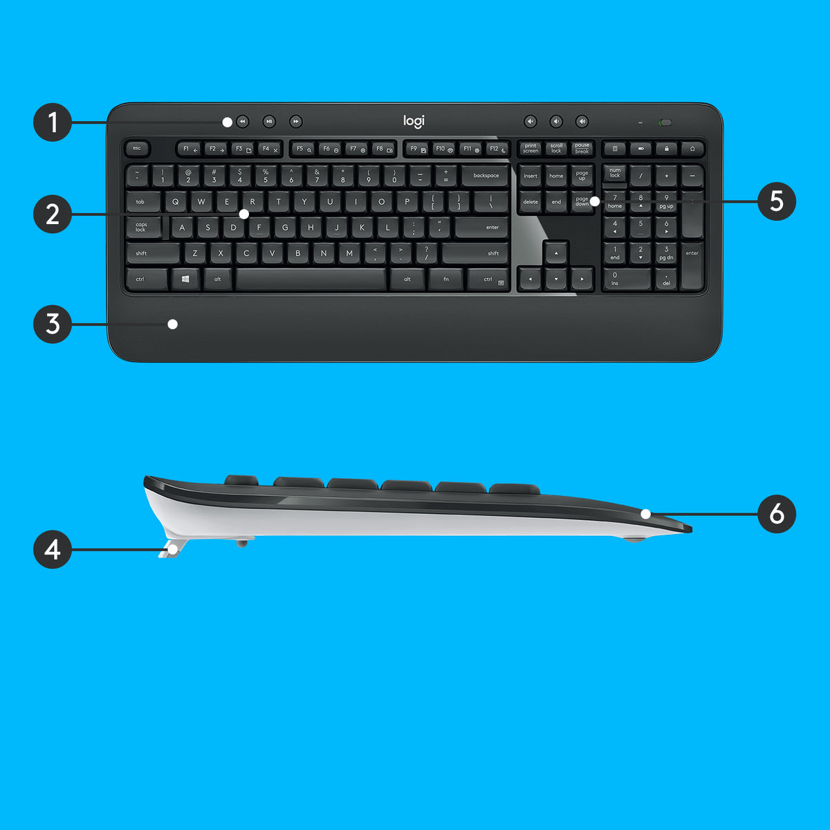 Logitech MK540 Advanced Ensemble Clavier et Souris Sans Fil, Disposition US International