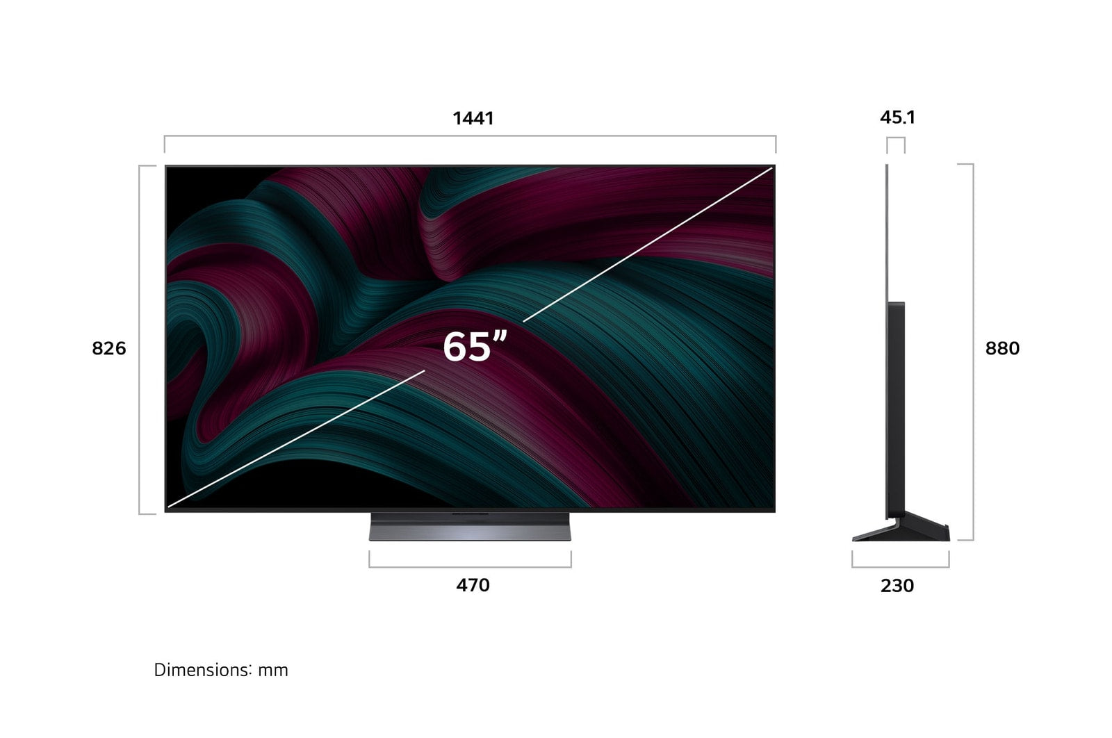 LG OLED65C58LA.AEU TV 165,1 cm (65") 4K Ultra HD Smart TV Wifi Noir