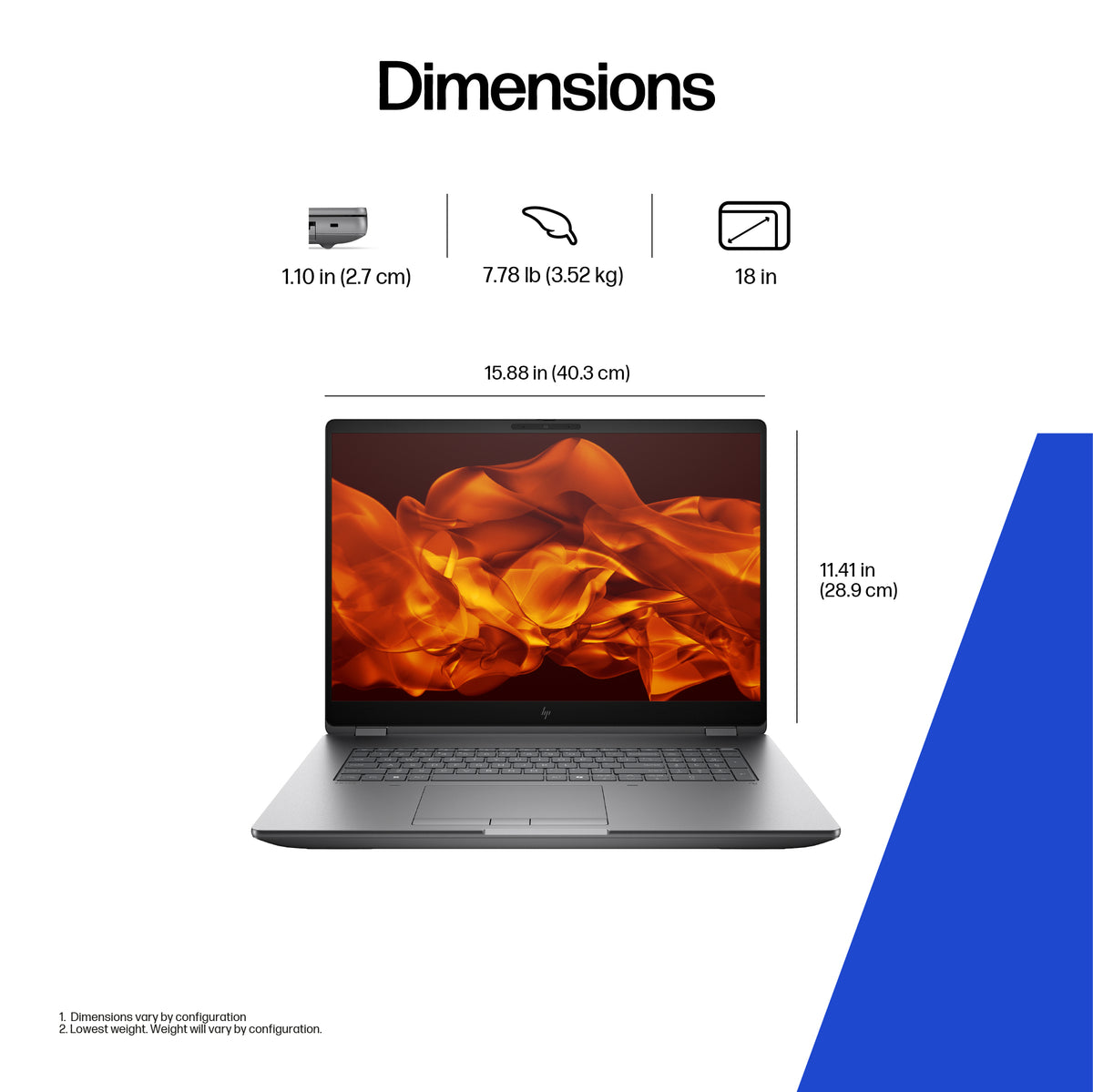 HP ZBook Fury G1i Mobile Workstation 18 2560 x 1600 285HX 64GB 2TB Intel Graphics Windows 11 Pro